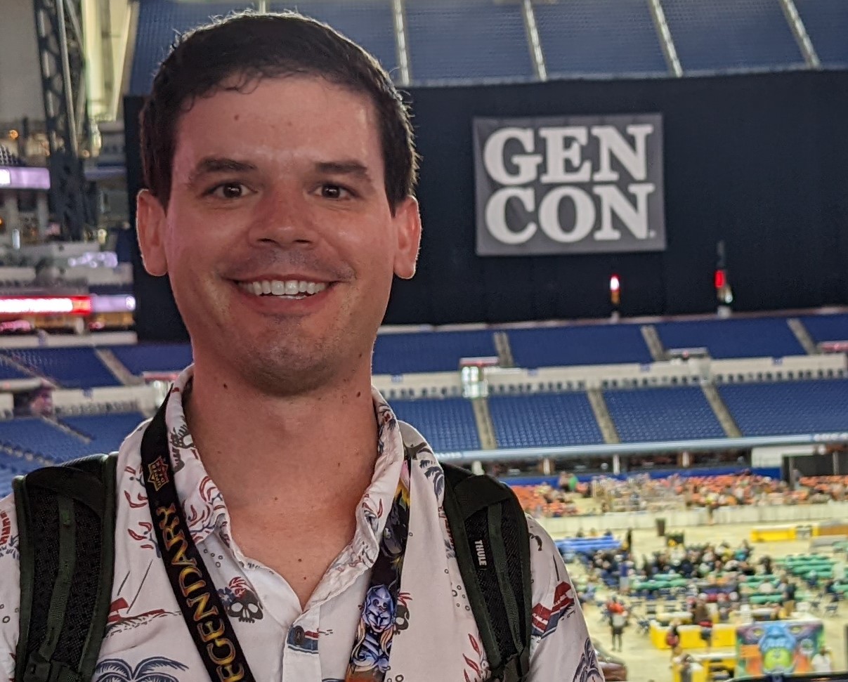 Matt Terry, founder of Deadwood Games, at Gen Con