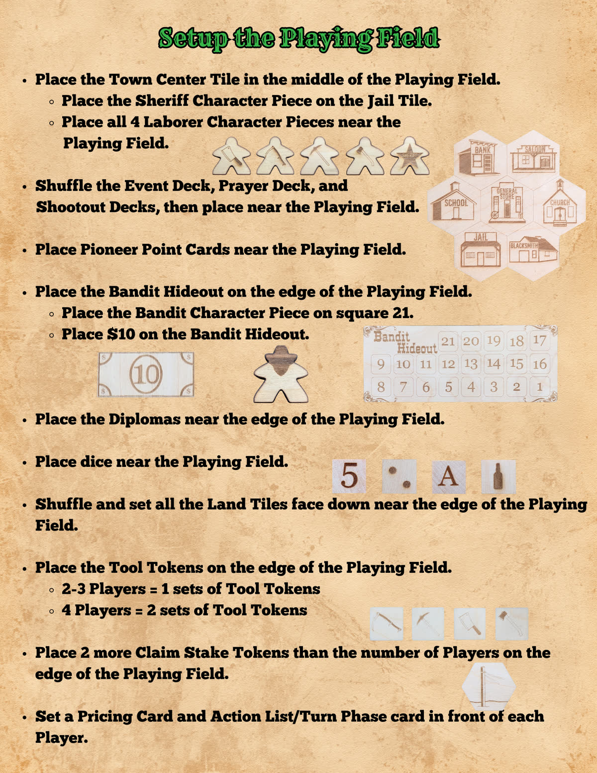 Pioneers in Peril rulebook, page 3