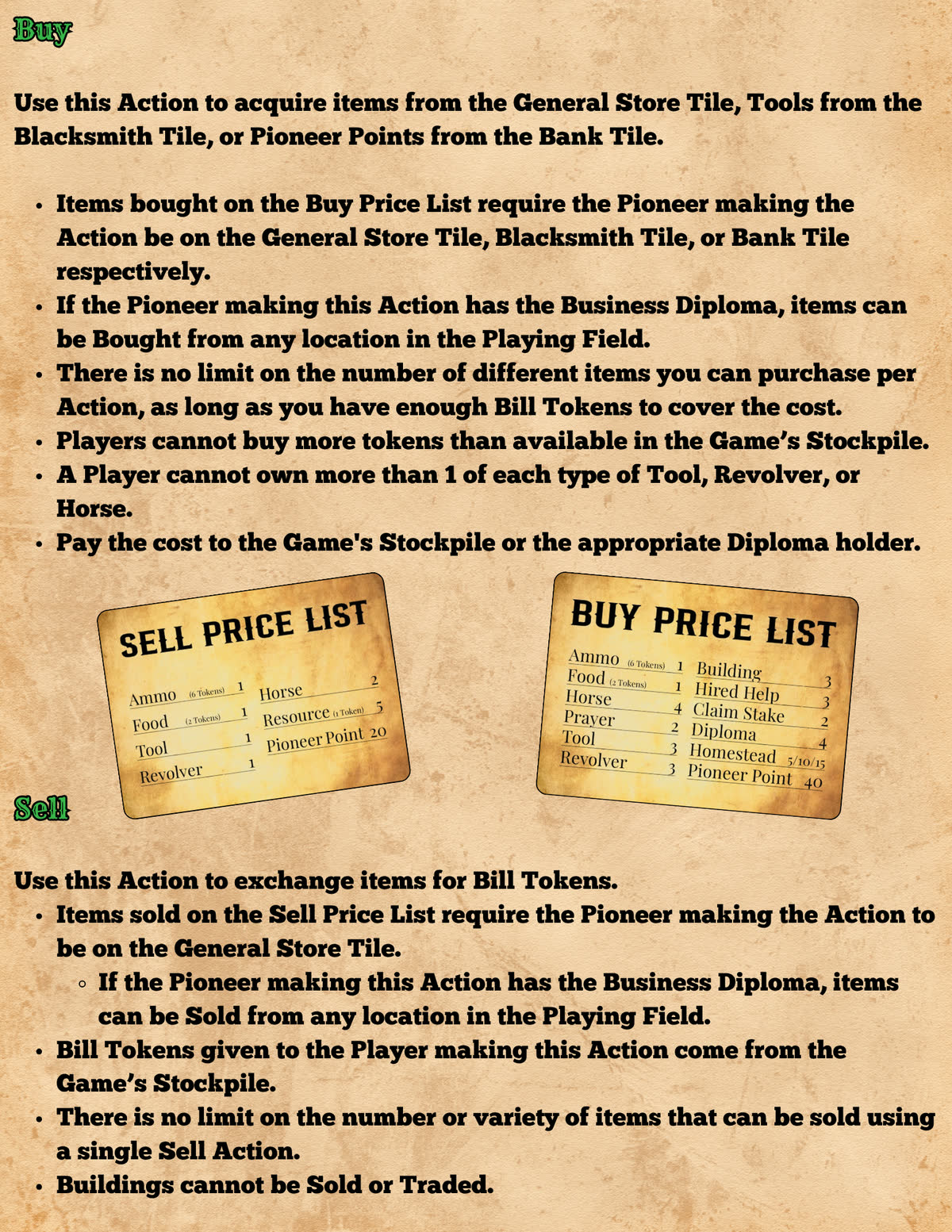 Pioneers in Peril rulebook, page 10
