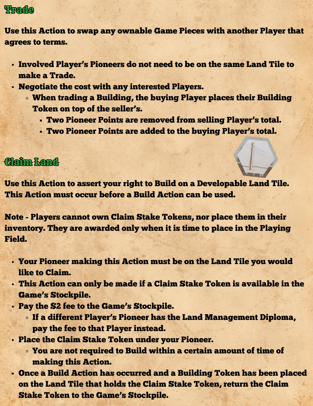 Pioneers in Peril rulebook, page 11