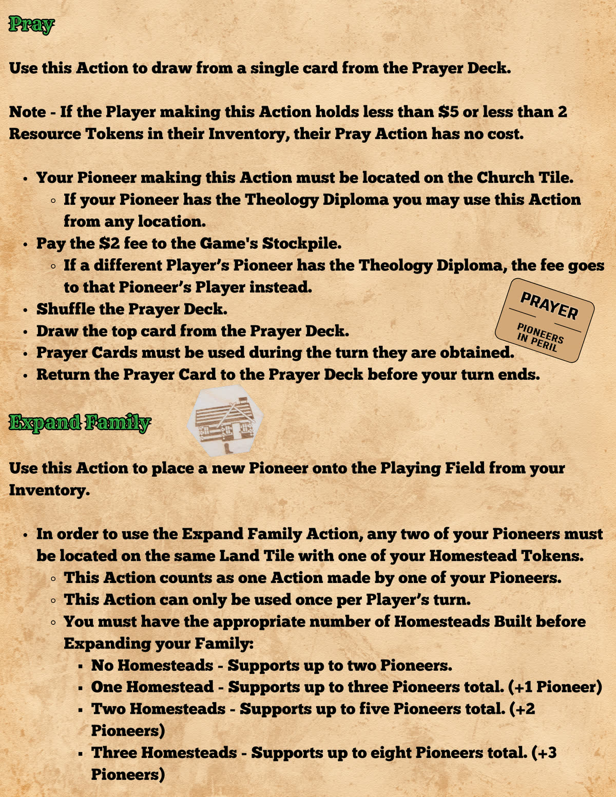 Pioneers in Peril rulebook, page 15