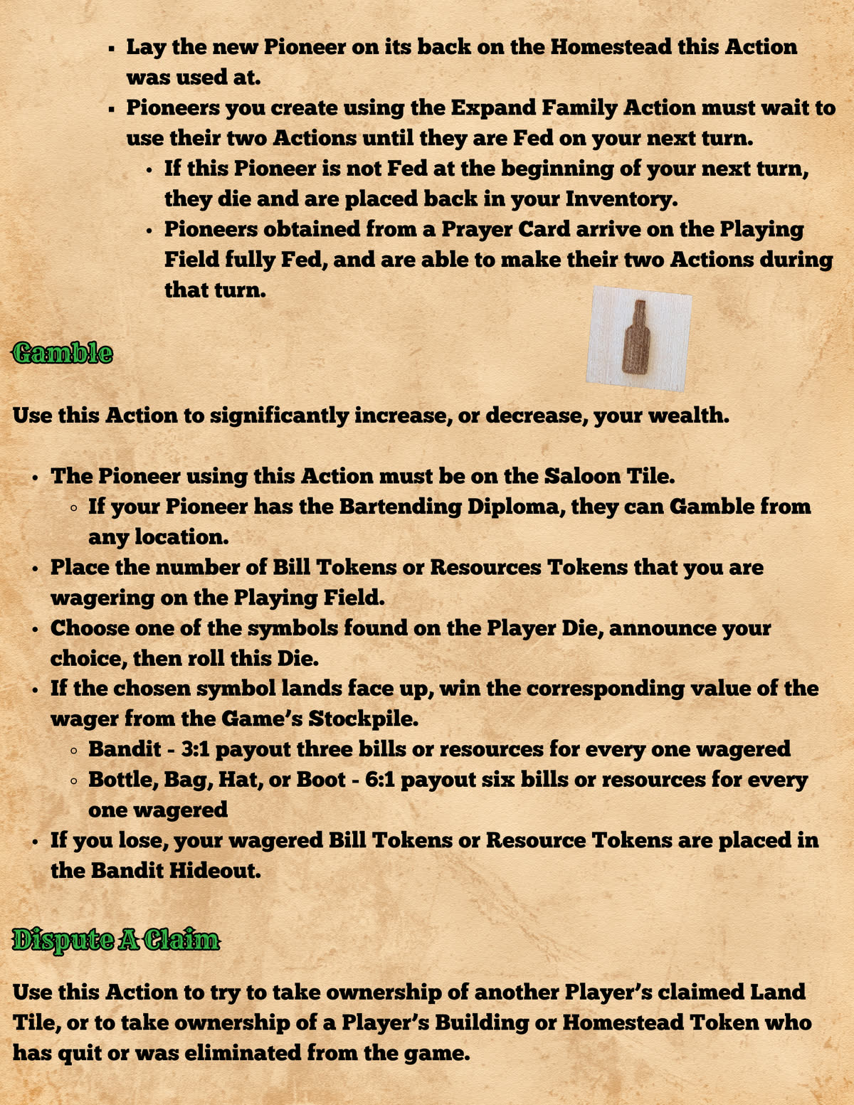 Pioneers in Peril rulebook, page 16
