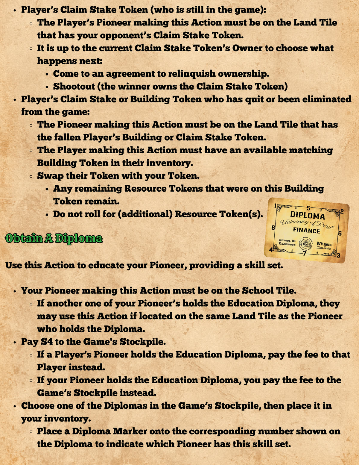 Pioneers in Peril rulebook, page 17